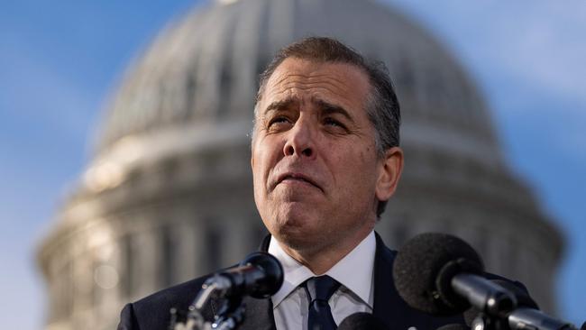 Hunter Biden defied a subpoena from Congress to testify behind closed doors ahead of a House vote on an impeachment inquiry against his father. Picture: Drew Angerer/Getty Images/AFP