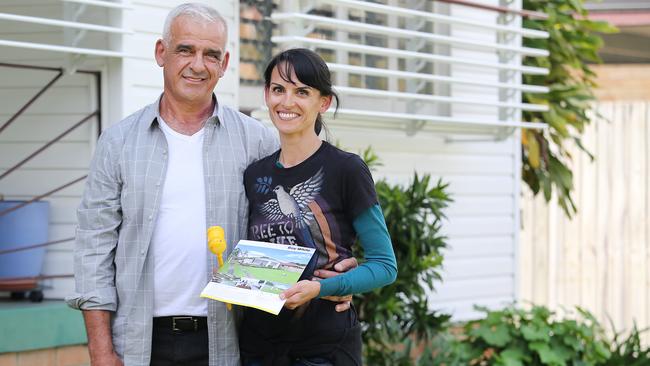 Leanne Guyer with her dad Sam. Pictures: Jack Tran