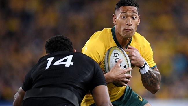 The odds of Israel Folau staying at the Waratahs are increasing. Picture: AAP.