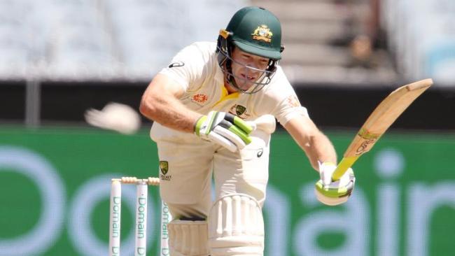 Skipper Tim Paine and his Aussie teammates had a difficult day at the crease. Picture: Michael Klein