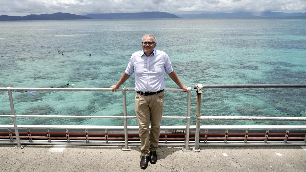 The five-yearly State of the Environment Report was described by new Environment Minister Tanya Plibersek as a “shocking document” as she called out the previous government. But a spokesperson for former Environment Minister Sussan Ley said the Coalition had invested record funding in the Great Barrier Reef. Scott Morrison is pictured in Cairns on January 28 after announcing a further $1 billion in funding for the reef. Picture: Adam Taylor