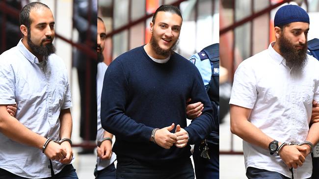 Hamza Abbas, Ahmed Mohamed and Abdullah Chaarani were all sentenced over the Christmas Day terror plot. Picture: AAP