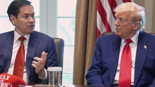 Mr Rubio with US President Donald Trump. Picture: Evan Vucci