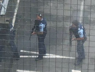 Police respond to the shooting. Picture: NZ Herald