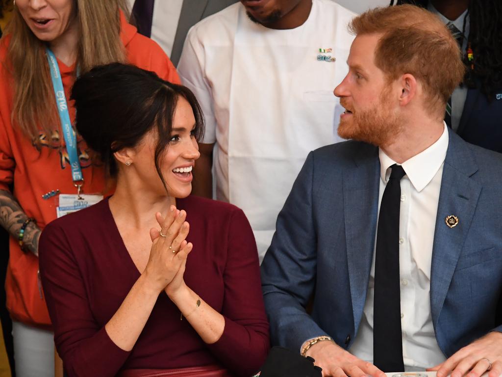 Meghan, Duchess of Sussex and Prince Harry, Duke of Sussex attend a roundtable discussion on gender equality on October 25, 2009. Picture: Getty Images