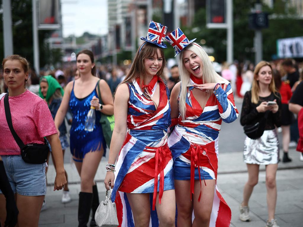 Fans of Taylor Swift outside Wembley Stadium. Picture: AFP