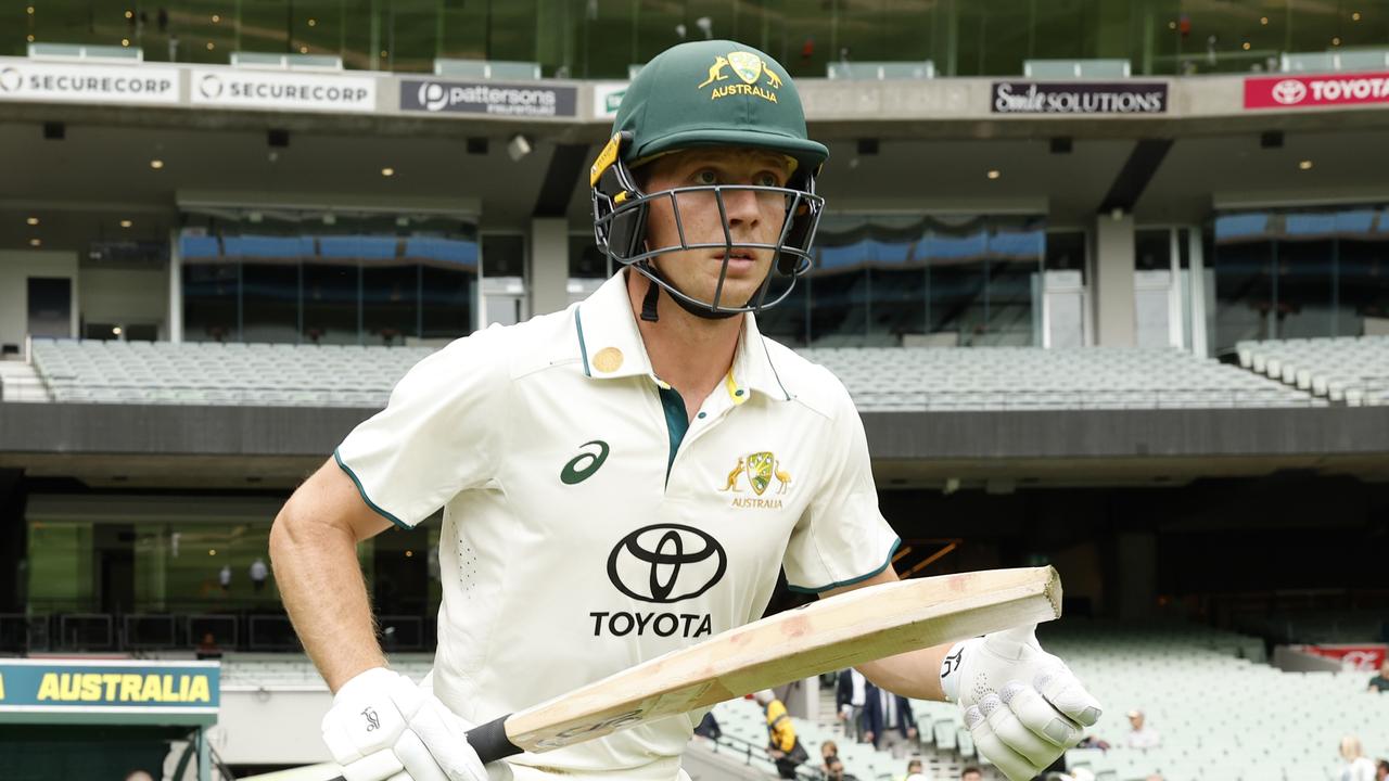 Australia A and South Australian captain Nathan McSweeney is poised to make his Test debut in Perth later this month. Picture: Darrian Traynor / Getty Images