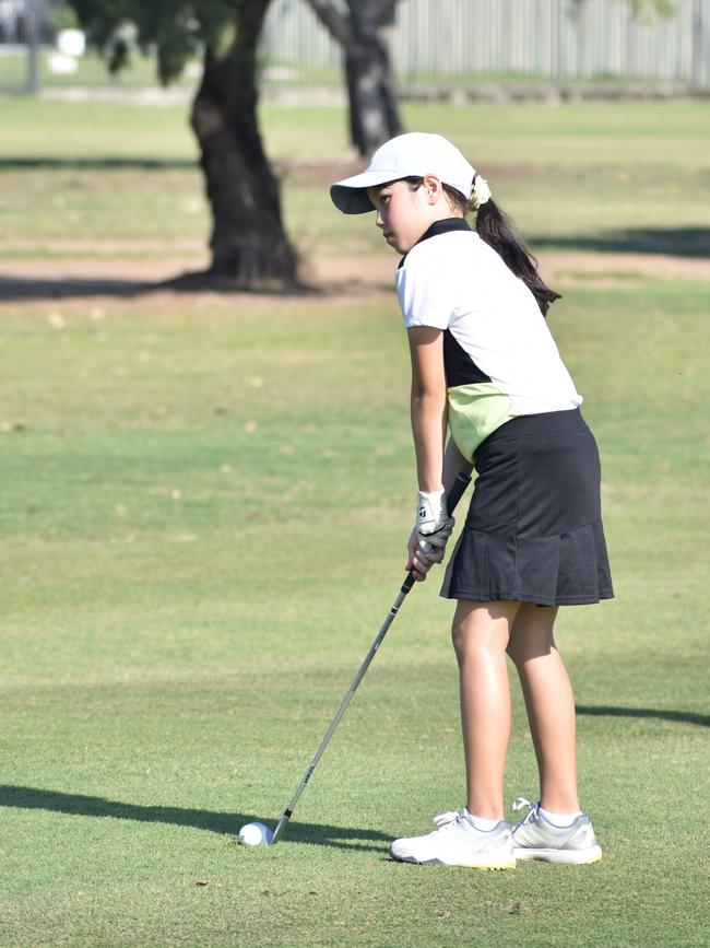 Brisbane's Chloe Tennent (girls eight years and under) at the US Kids Golf Foundation Australian Open at the Rockhampton Golf Club on September 27.
