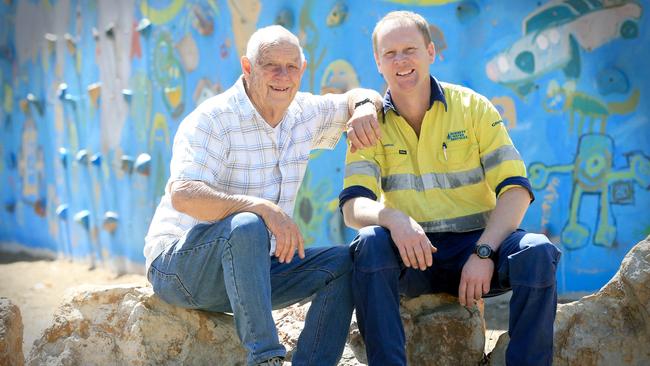 Lex Peterson and Patrick Driman  Pride of Aus at Kingaroy. Pulled a 5yo boy from a burning home that claimed the life of two other kids and their dad. Pic Jamie Hanson