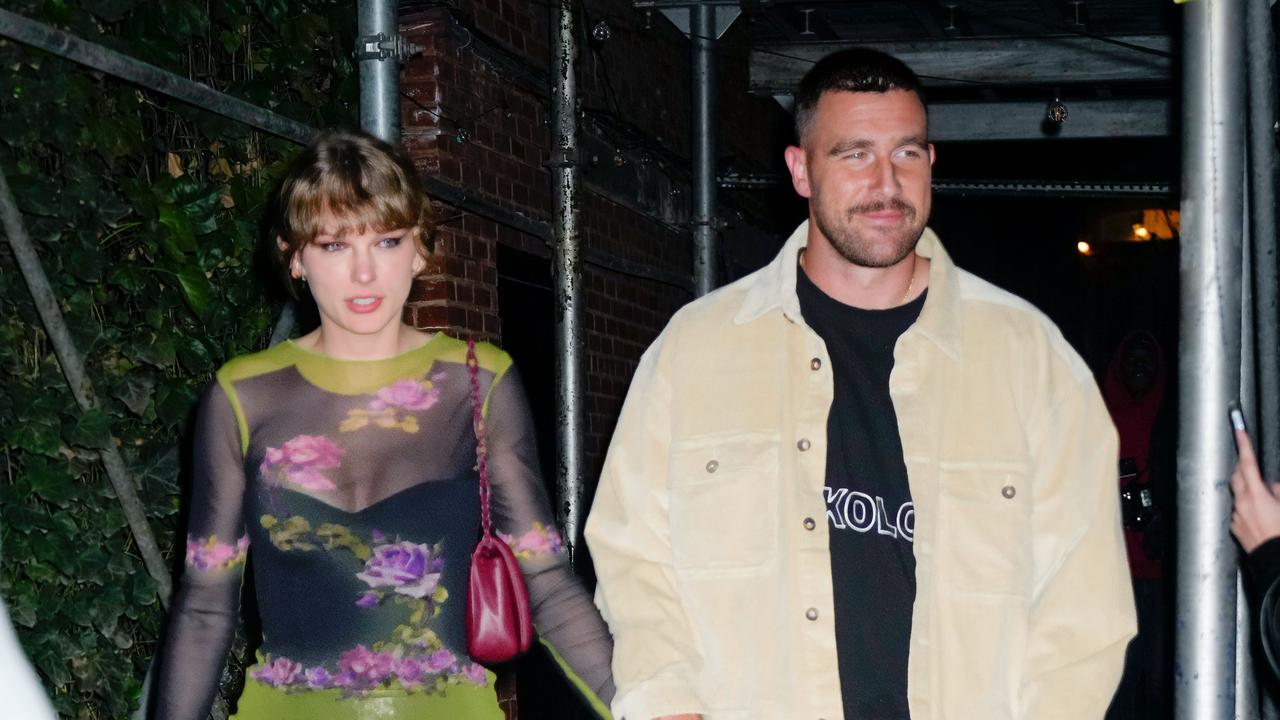 Taylor Swift and Travis Kelce have dinner at Waverly Inn on October 15, 2023 in New York City. (Photo by Gotham/GC Images)