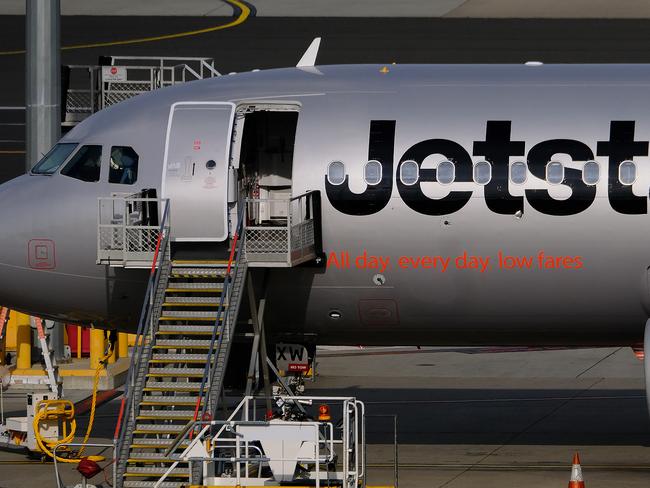 MELBOURNE, AUSTRALIA - NewsWire Photos OCTOBER 4, 2022. Generic photo of Jetstar at MelbourneÃs Tullamarine airport .Picture: NCA NewsWire / Luis Enrique Ascui