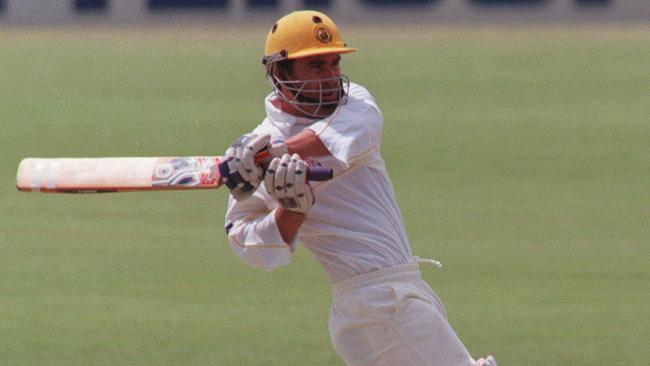 Justin Langer in action for Western Australia in 1996.