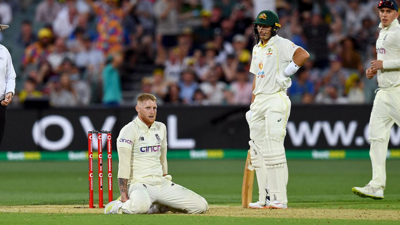 Stokes looked too tired to celebrate Warner’s wicket. Photo by William WEST / AFP