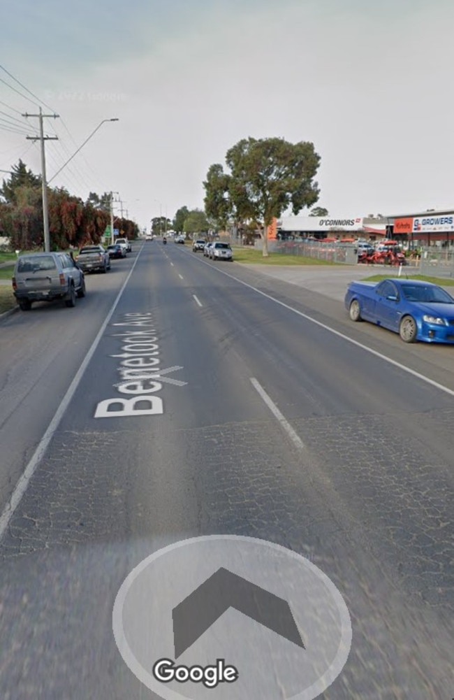 Mr Johnson was allegedly seen driving dangerously on the wrong side of the road along Benetook Ave. Pic: Google Maps