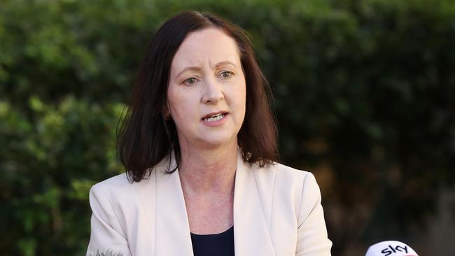 Health Minister Yvette D'Ath during a press conference, Parliament House, Brisbane. Photographer: Liam Kidston.