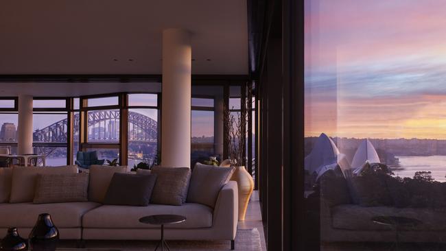 The outlook from Opera Residences at Sydney’s Bennelong Point,