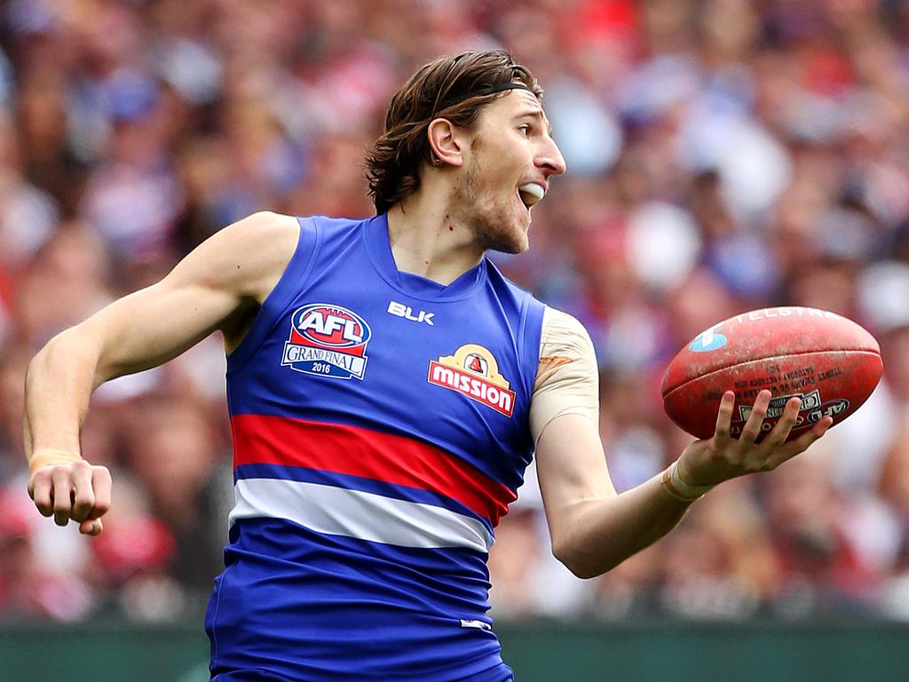 The Western Bulldogs handball game was massive towards their premiership success. Picture: Mark Stewart