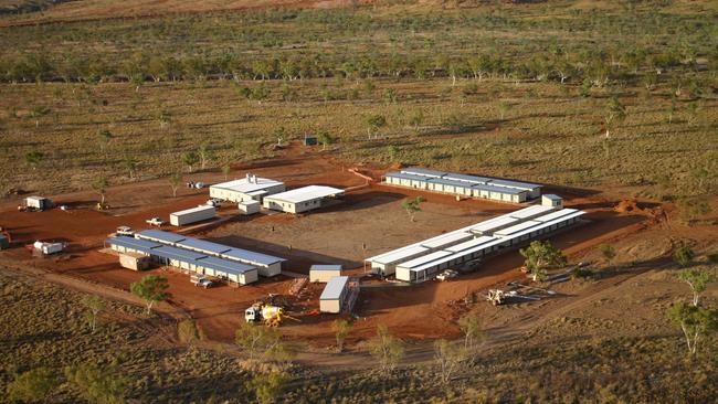 Aerial shot of Bootu Creek Mine camp, pictured in 2005. Picture: SUPPLIED