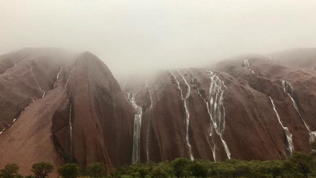 Uluru-Kata Tjuta National Park is closed due to heavy rain. Source: James Holding/Twitter