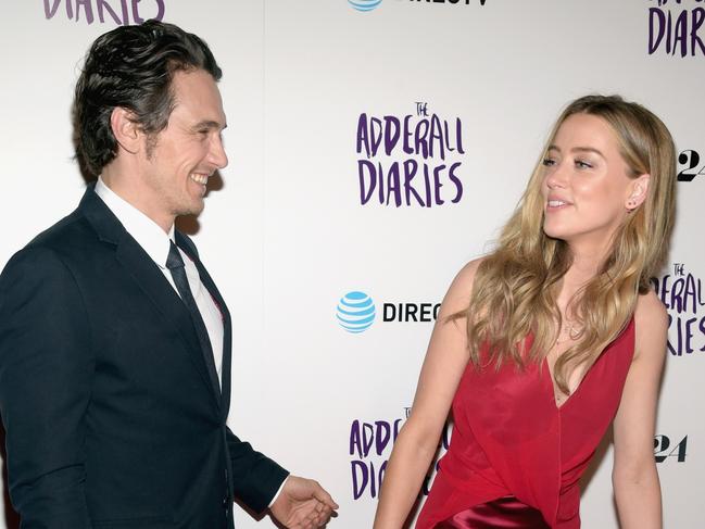 Actor James Franco and Amber Heard in 2016. Picture: Getty