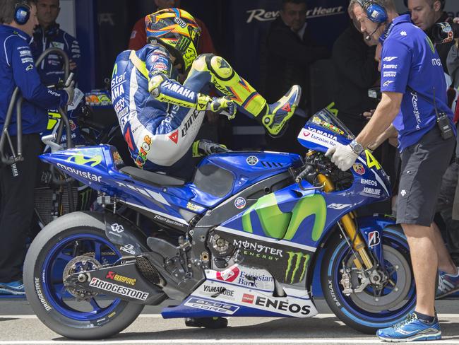 Valentino Rossi is trailing the pace of Marc Marquez thus far at the German Grand Prix.