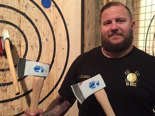 13 Axes Axe Throwing Australia owner Jayson  Lake. Picture: Marcel Baum