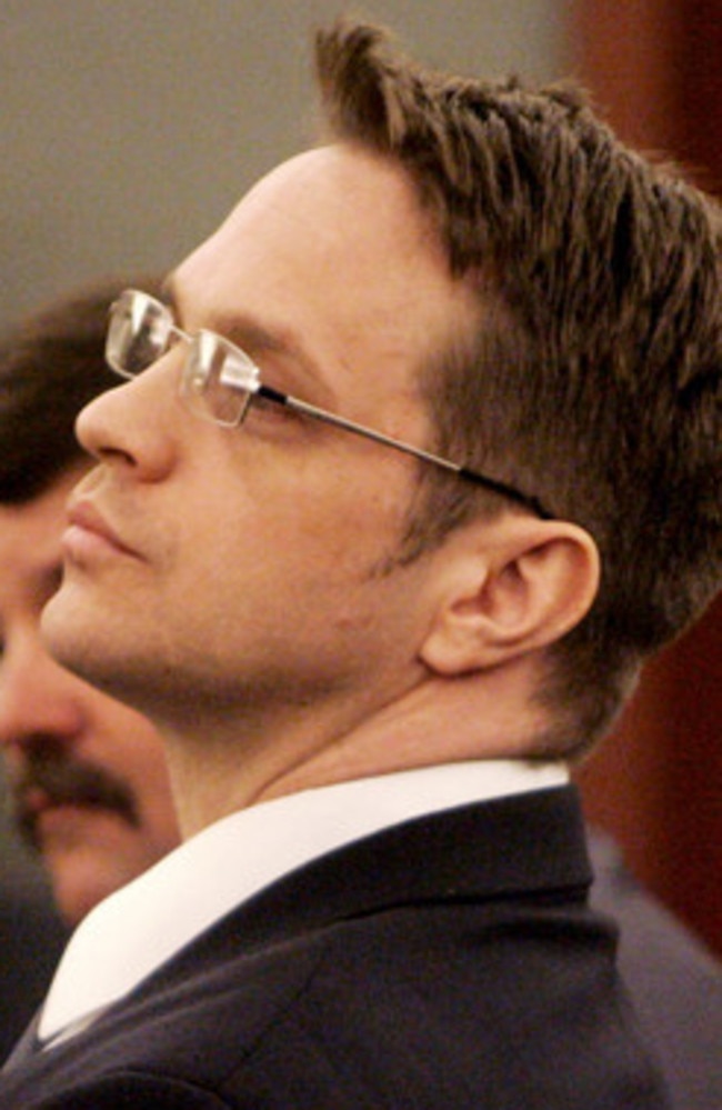 Scott Raymond Dozier, pictured at his 2005 trial for the murder of Jasen ‘Griffen’ Green, is set to die by lethal injection in Nevada on July 11. Picture: Supplied