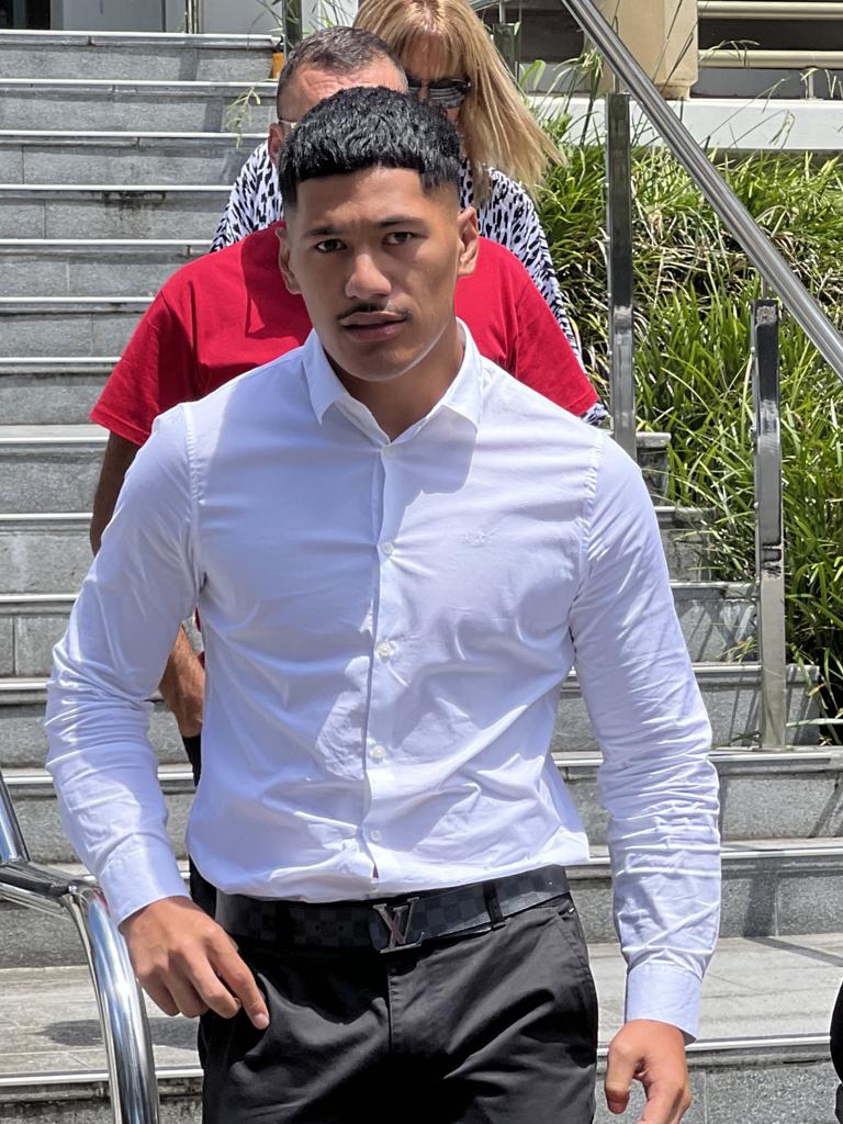 Talatau Amone leaving Wollongong Local Court. Picture: Dylan Arvela