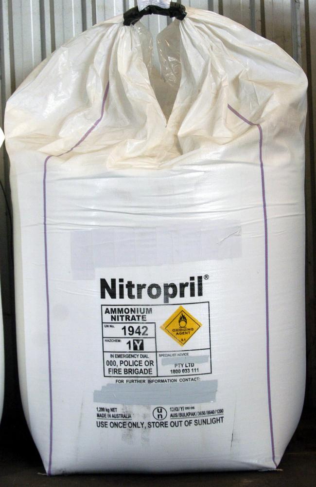 Ammonium Nitrate (above) is a fertiliser which can be deadly when combined with fuel or fuel oil causing it to explode.