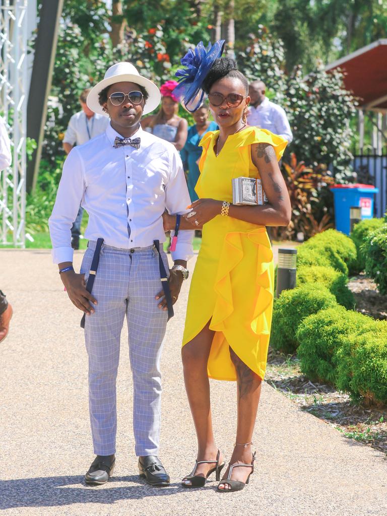 Covince Njera and Christine Mukiri at the 2021 Great Northern Darwin Cup. Picture: Glenn Campbell