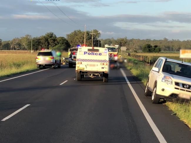 A man was airlifted to hospital with serious injuries following a multi-vehicle crash in Grandchester on Wednesday morning.