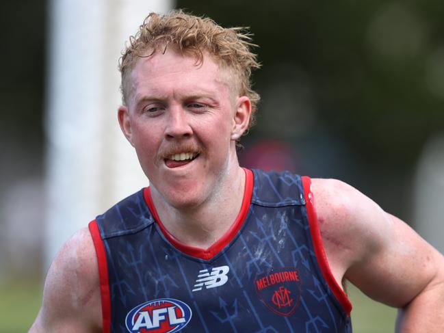 Clayton Oliver at Melbourne Demons Training. February 7, 2024. Picture: David Crosling