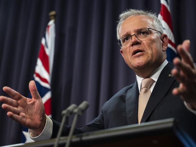 Prime Minister Scott Morrison has announced a plan to achieve net zero emissions by 2050. Picture: NCA NewsWire/Martin Ollman