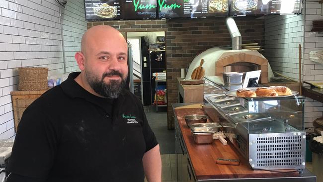 Pizza shop owner Sam said he had just taken an order from the man.