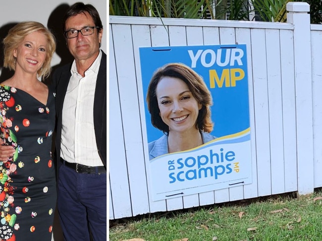 The fence out the front of former Labor minister Greg Combet’s home, which he shares with partner and former ABC presenter Juanita Phillips