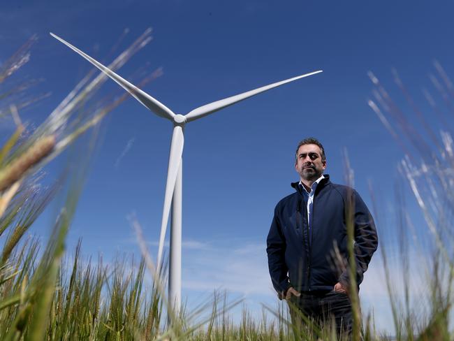 Neoen Australia managing director Franck Woitiez at the company's Hornsdale wind farm, in South Australia’s Mid -North. Picture: Kelly Barnes