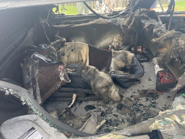 The Ford Falcon was completely destroyed in the alleged attack