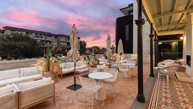 Outdoor lounge area, The Albert Hotel, Mosman NSW. Picture: supplied