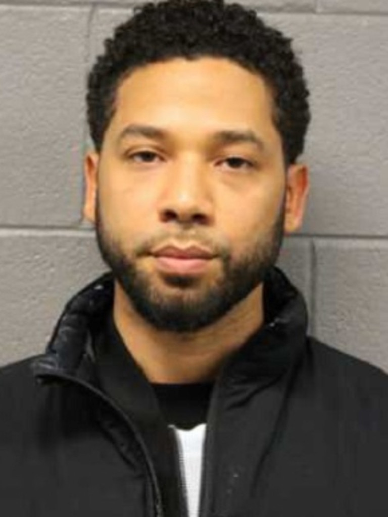 Empire actor Jussie Smollett in his mug shot. Picture: Supplied