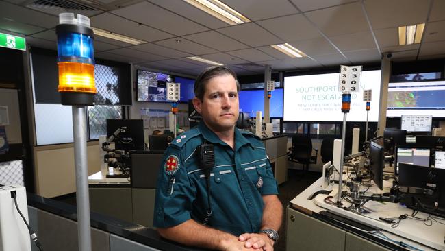 Operations Supervisor Stuart Cutajar at Southport ambulance operations centre. Picture: Glenn Hampson