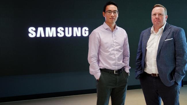 Samsung Australia head of mobile Eric Chou and head of consumer Jeremy Senior.