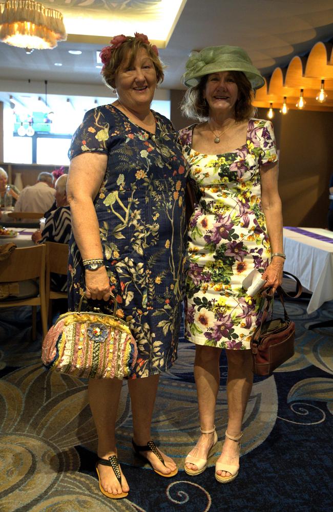 Maggie Ryan and Joanne Case at the Gympie RSL during the Melbourne Cup Races on November 7, 2023.