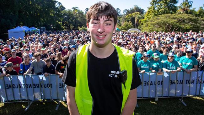 Former Villanova College student Tom Price at the 2022 Fun Run for You Are Not Alone. Picture: Facebook/Villanova College.