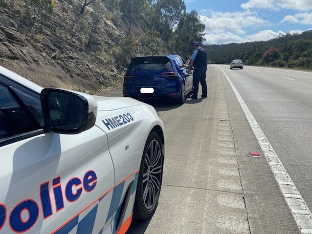 Police pulled over Rajabali Atoev after he was caught doing 280km in a Volkswagen on the Hume Hwy outside Mittagong in April. He was driving on an international licences. Picture: NSW Police