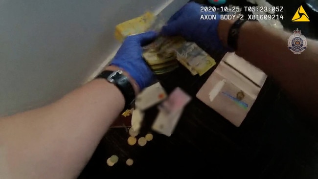 A still from footage captured by Queensland Police during a major drug bust in Brisbane's Fortitude Valley.