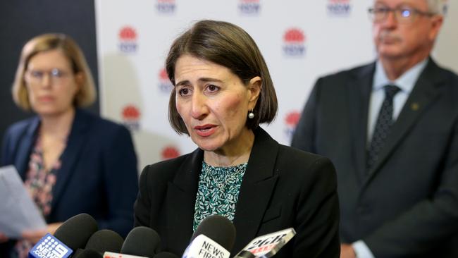 Premier Gladys Berejiklian provides a COVID update. Picture: Damian Shaw