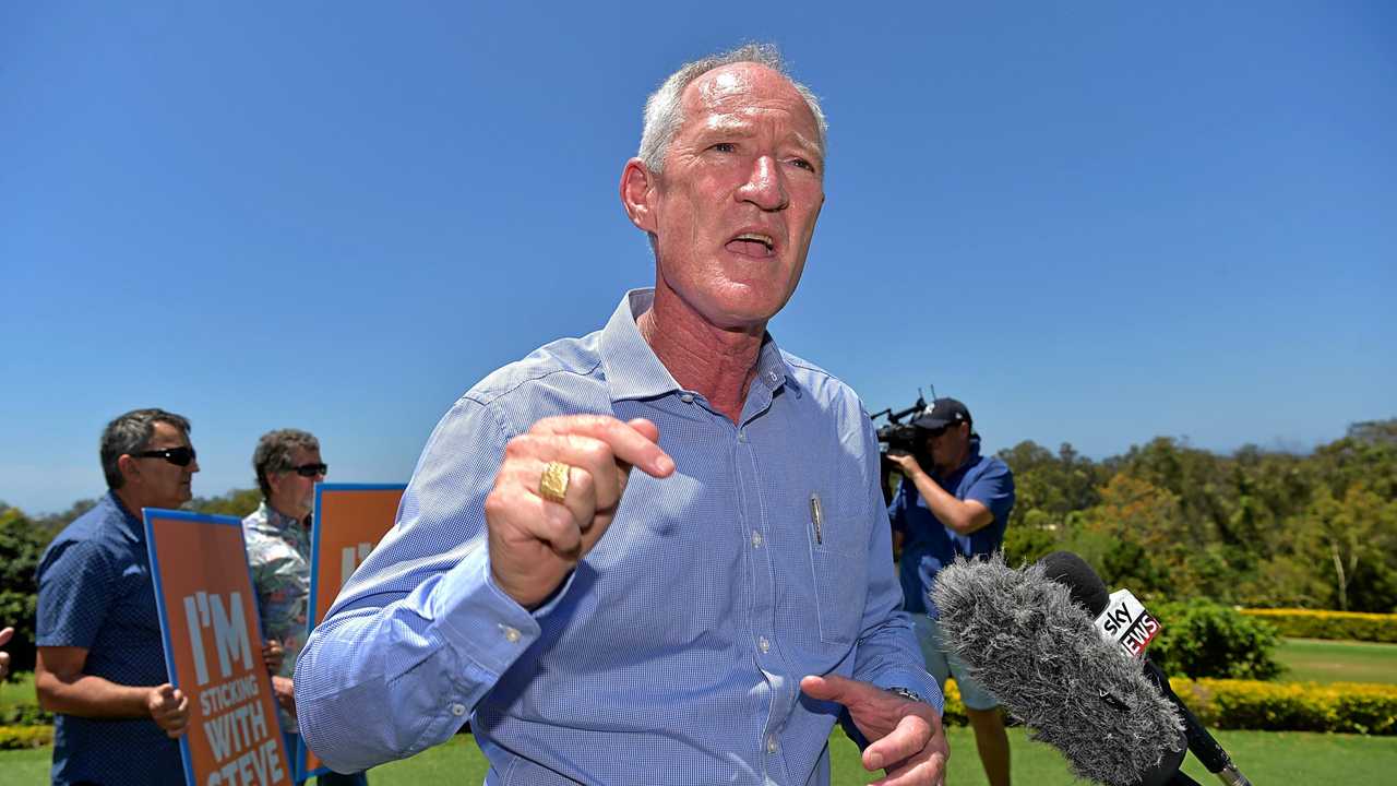 One Nation state leader and Buderim MP Steve Dickson made the comments in a Sunshine Coast press conference on Saturday. Picture: Warren Lynam