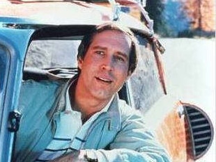 Actor Chevy Chase in 1983 film National Lampoon's Vacation - movies scene headshot