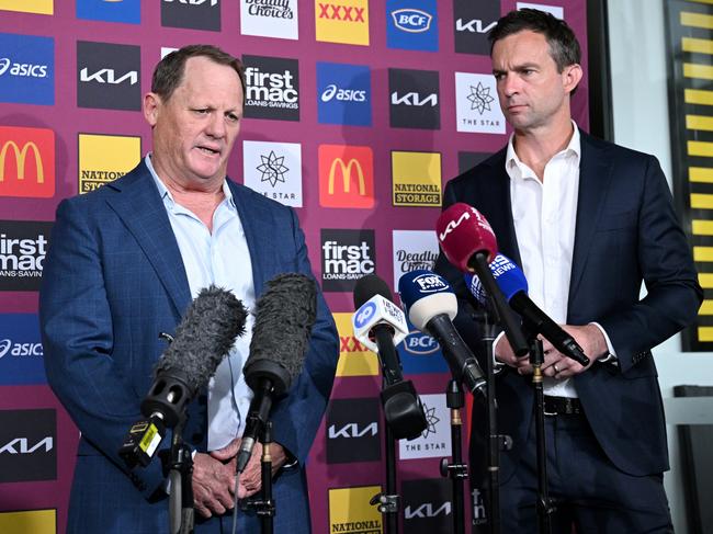 Kevin Walters’ end-of-year review with people like club CEO Dave Donaghy was “horrendous”. Picture: Bradley Kanaris/Getty Images