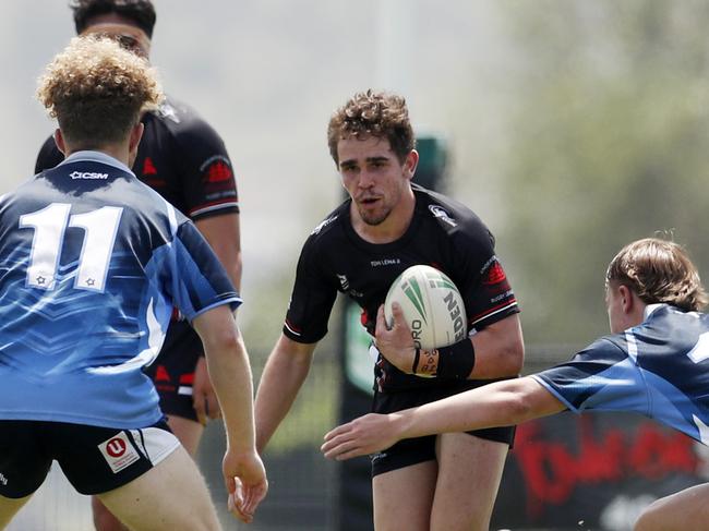 Jaiden French during the NRL Schoolboy Cup Quarter Final between Endeavour Sports High and Illawarra Sports High at Kirkham Oval in Elderslie. Picture: Jonathan Ng